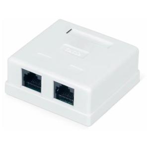 Розетка компьютерная настенная  RJ-45 FTP 5 кат. двойная, экранированная