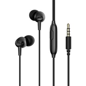 Наушники Havit E48P Black вставные, проводные, с микрофоном, 1.2м разъем 3,5мм