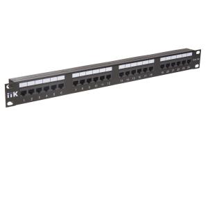 Патч-панель ITK PP24-1UC5EU-K05-G 19" 1U 24xRJ45 кат.5E UTP