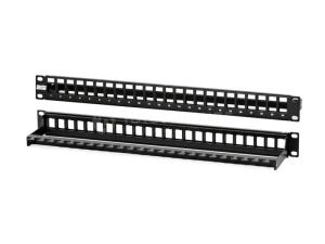 Патч-панель наборная Hyperline PPBL3-19-24S-RM 19" 1U 24xRJ45