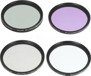 Набор фильтров Polaroid UV+CPL+FLD+WARMING 82мм PL4FIL82