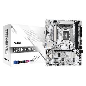 Материнская плата Asrock B760M-HDV/M.2 S1700, Intel®B760, 2xDDR5-4800, D-SUB+HDMI+DP, 1xPCI-Ex