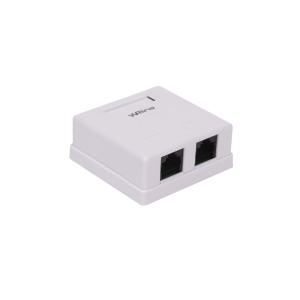 Розетка компьютерная настенная  RJ-45 5 кат. двойная WR-WS-8P8C-C5E-2