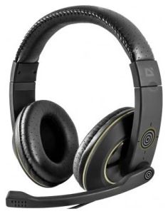 Наушники  с микрофоном Defender Warhead HN-G110  регулятор громкости, 2.1м кабель разъем 3,5мм