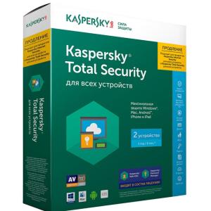 Продление Антивирус Kaspersky Total Security KL1919RBBFR Multi-Device 2 ПК, 1 год 