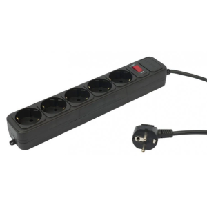 Сетевой фильтр PC Pet AP01006-1.8-B 1.8м (5 розеток) черный (пакет ПЭ)