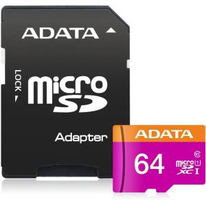 Карта памяти MicroSD 64Гб ADATA AUSDX64GUICL10A1-RA1