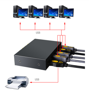 Переключатель USB на 4 устройства USB, 4 ПК > 1 принтер (либо другое USB устройство)