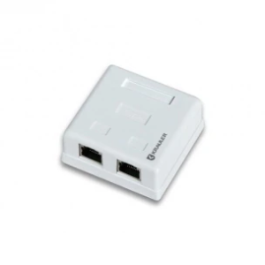 Розетка компьютерная настенная RJ-45 (8P8C) 5 кат. PCB-type UTP 2 порта 110 IDC [KR-WOC5-PCB-U2]