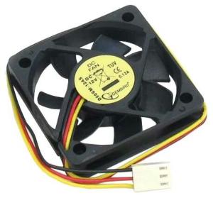 Вентилятор Gembird D50SM-12AS 50x50x10, втулка, 3 pin, провод 25 см 