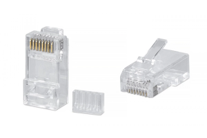 Коннектор RJ-45(8P8C), кат. 5 (50 µ"), универсальный, со вставкой