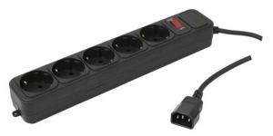 Сетевой фильтр PC Pet AP01006-1.8E-B 1.8м (5 розеток) черный (пакет ПЭ) ИБП