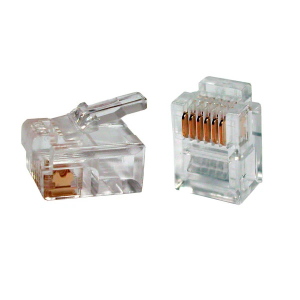 Коннектор RJ-12/11 6P6/6C  (6 мест, 6 контактов) VCOM VTE7717 1шт