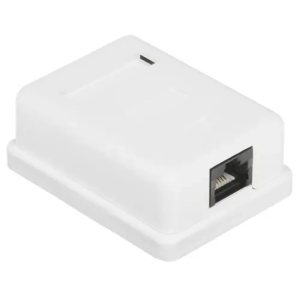 Розетка компьютерная настенная  RJ-45 5 кат. Hyperline SB1-1-8P8C-C5E-WH