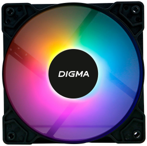 Вентилятор с подсветкой Digma DFAN-FRGB1 120x120x25 3-pin 4-pin (Molex)23dB 125gr LED Ret