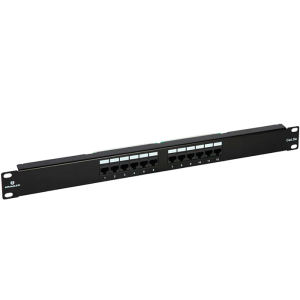 Коммутационная панель  KRAULER  19"  кат.5e  1U 12 портов RJ45 dual IDC (KRA-PB19-UN-5e-112)