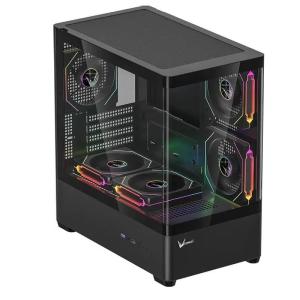 Корпус Formula Crystal U1M Cosmic черный без БП mATX