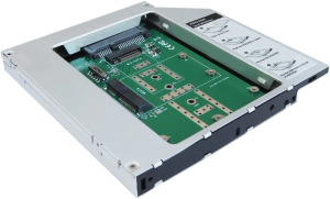 Мобил рек внутренний SATA AgeStar SMNF2S M.2 + mSATA металл серебристый