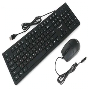 Клавиатура и мышь Gembird KBS-9050 черн.,104кл, 3кн., каб.1.5м