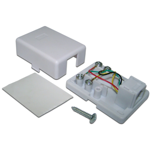 Розетка  телефонная настенная Lanmaster (TWT-SS1-12-WH) RJ 11/12
