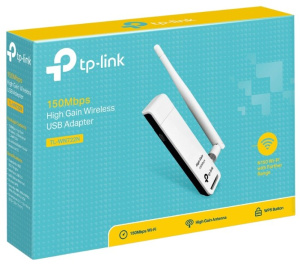 wi-fi адаптер tp-link tl-wn722n съемная антенна , usb 