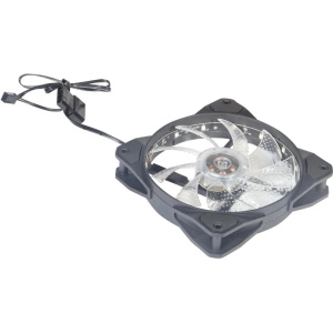 вентилятор оклик og-cf120rgb2-bk rgb 120х120x25 черный 3-pin 4-pin (molex) ret
