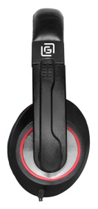 наушники с микрофоном oklick hs-l390g dragon черный/красный 1.8м мониторные (1100413) разъем 3,5мм