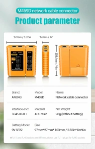 кабельный тестер aneng m469d