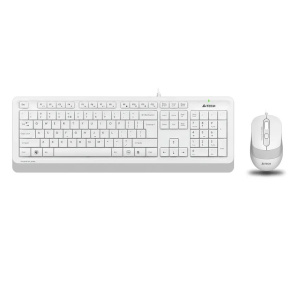 клавиатура и мышь a4 fstyler f1010 белый/серый