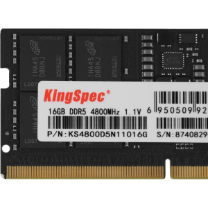 оперативная память 16гб ddr5 sodimm kingspec ks4800d5n11016g