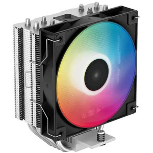 кулер deepcool ag400 led rgb soc-am5/am4/1200/1700/1851 черный 4-pin 18-32db al+cu 220w 614gr ret (r