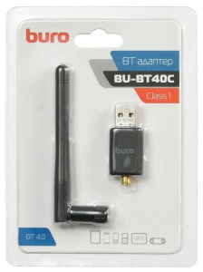 устройство связи bluetooth buro bu-bt40с bluetooth 4.0+edr class 1 100м черный