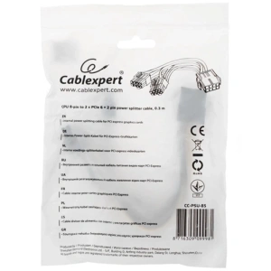 переходник питания видеокарт 8pin cablexpert cc-psu-85 (8pin-2x6pin) 8pin (мама) 2х6pin (папа)