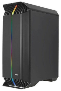 корпус aerocool gladiator duo-g-bk-v1 atx без бп, с окном, подсветка