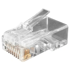 коннектор rj-45 cat. 6 hyperline plug-8p8c-u-c6-100  1 шт 
