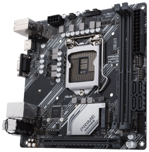 материнская плата asus prime h410i-plus/csm s1200 mini-itx 2xddr4 pciex16 m.2 vga hdmi glan