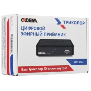 тюнер (цифровой ресивер) cadena cdt-1712 черный