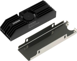 радиатор для ssd с вентилятором digma dgrdrm2c 10-20db metall 38gr ret
