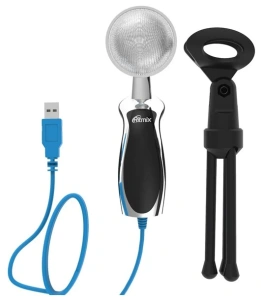 микрофон ritmix rdm-127 usb black (проводной,всенаправленый,1,5м, usb)