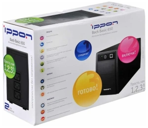 ибп ippon back basic 650 360вт 650ва черный