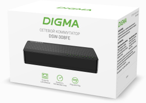 коммутатор digma dsw-308fe 8x100mb 8 портовый