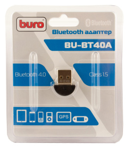 устройство связи bluetooth buro bu-bt40a bluetooth 4.0+edr class 1.5 20м черный