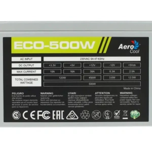 блок питания aerocool eco-500w atx 500w 