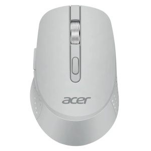 беспроводная мышка acer omr310 bt/radio usb 7but светло-серый оптич. 1600dpi аккумулятор