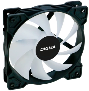 вентилятор с подсветкой digma dfan-frgb1 120x120x25 3-pin 4-pin (molex)23db 125gr led ret