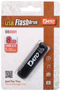 флешка usb 16гб dato ds2001 ds2001-16g usb2.0 черный