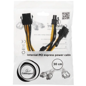 переходник питания видеокарт 8pin cablexpert cc-psu-85 (8pin-2x6pin) 8pin (мама) 2х6pin (папа)