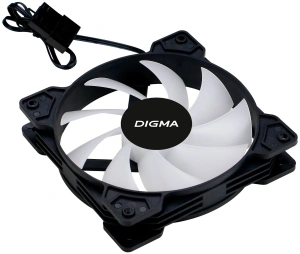 вентилятор с подсветкой digma dfan-frgb1 120x120x25 3-pin 4-pin (molex)23db 125gr led ret