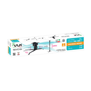 кронштейн vlk trento-84 черный, настенный/потолочный, max 15 кг, 3 ст своб/, наклон ±15°, от потолка