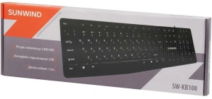 клавиатура sunwind sw-kb100 черный usb 1570653